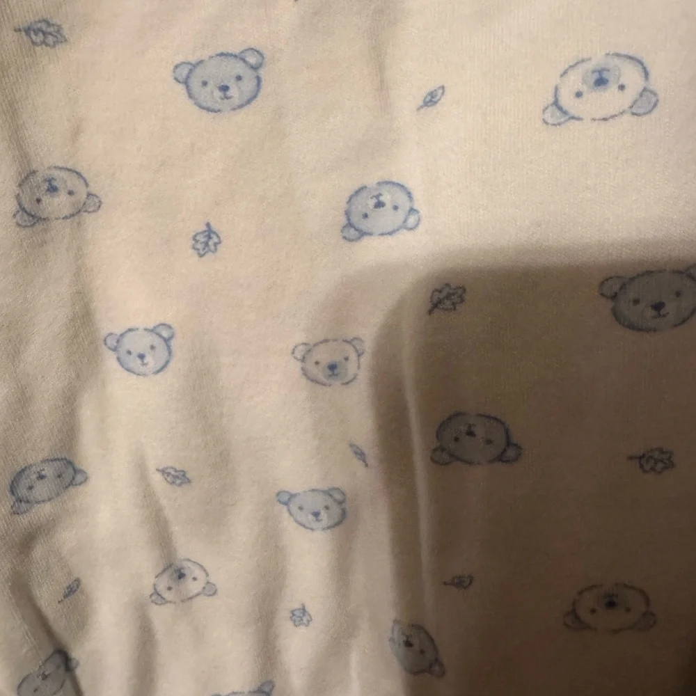 Little Me Blue and White Cloud Bear Sleep Sacks and sleeper with zipper. NWOT
